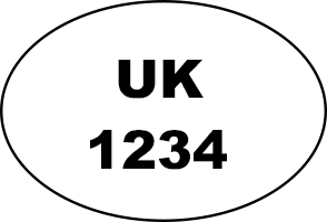 Health mark showing UK 1234